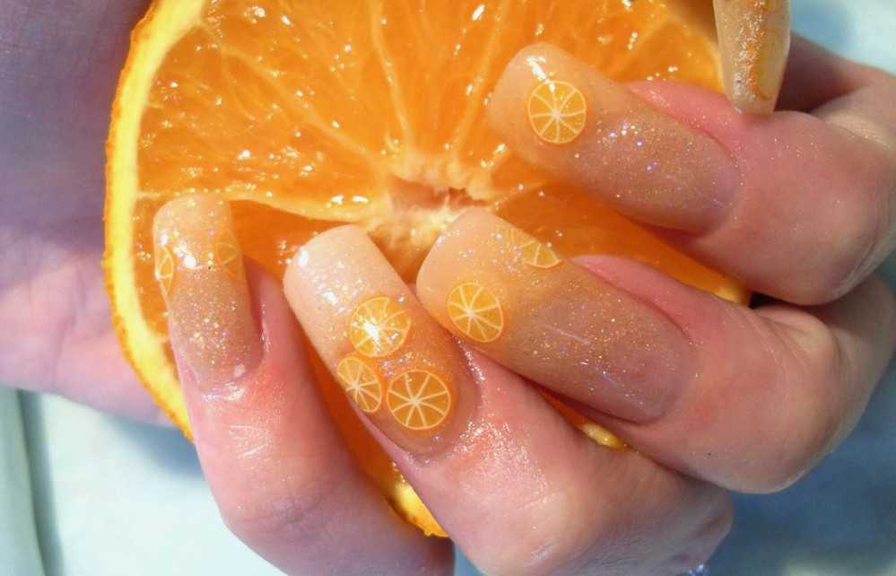 Как выглядит цитрусовый маникюр Как нарисовать апельсин с лимоном на ногтях Под какой образ подойдет к рисуноку лайма и апельсинки