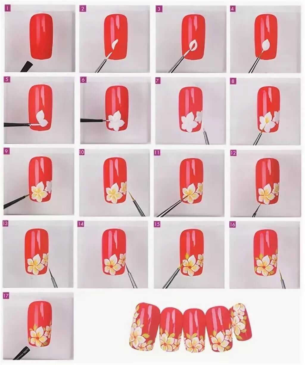 Как нарисовать цветы на ногтях: создание красивого и простого дизайна