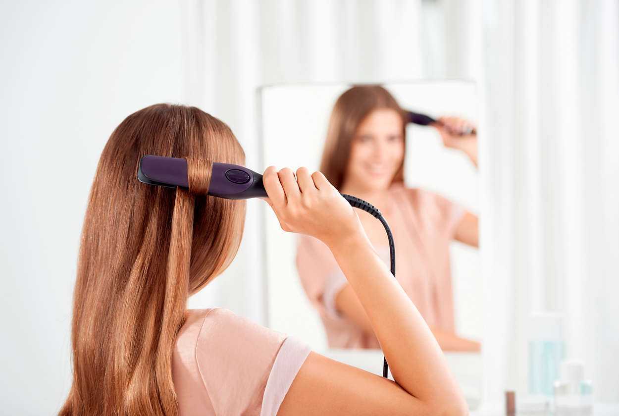 Как правильно выпрямлять волосы утюжком самой?