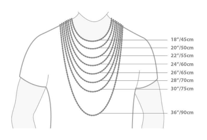 Как узнать размер цепочки на шею