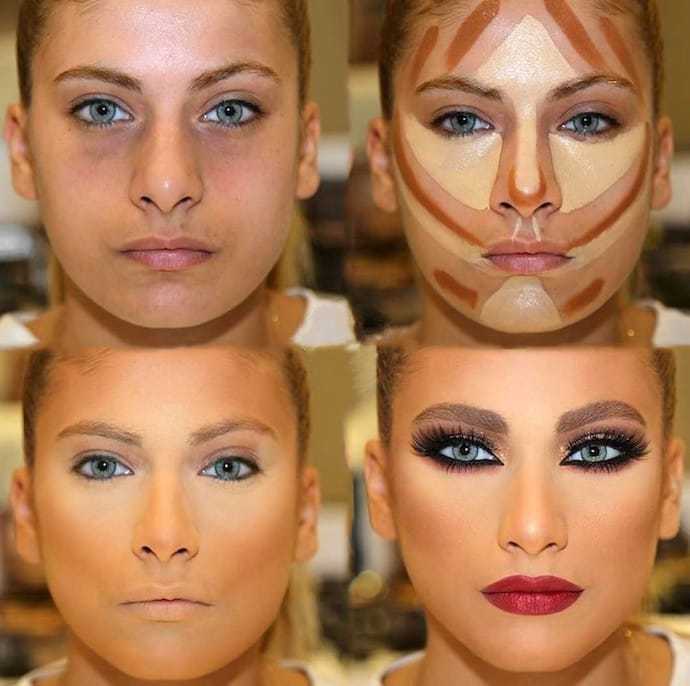 Поэтапный макияж лица (50 фото)